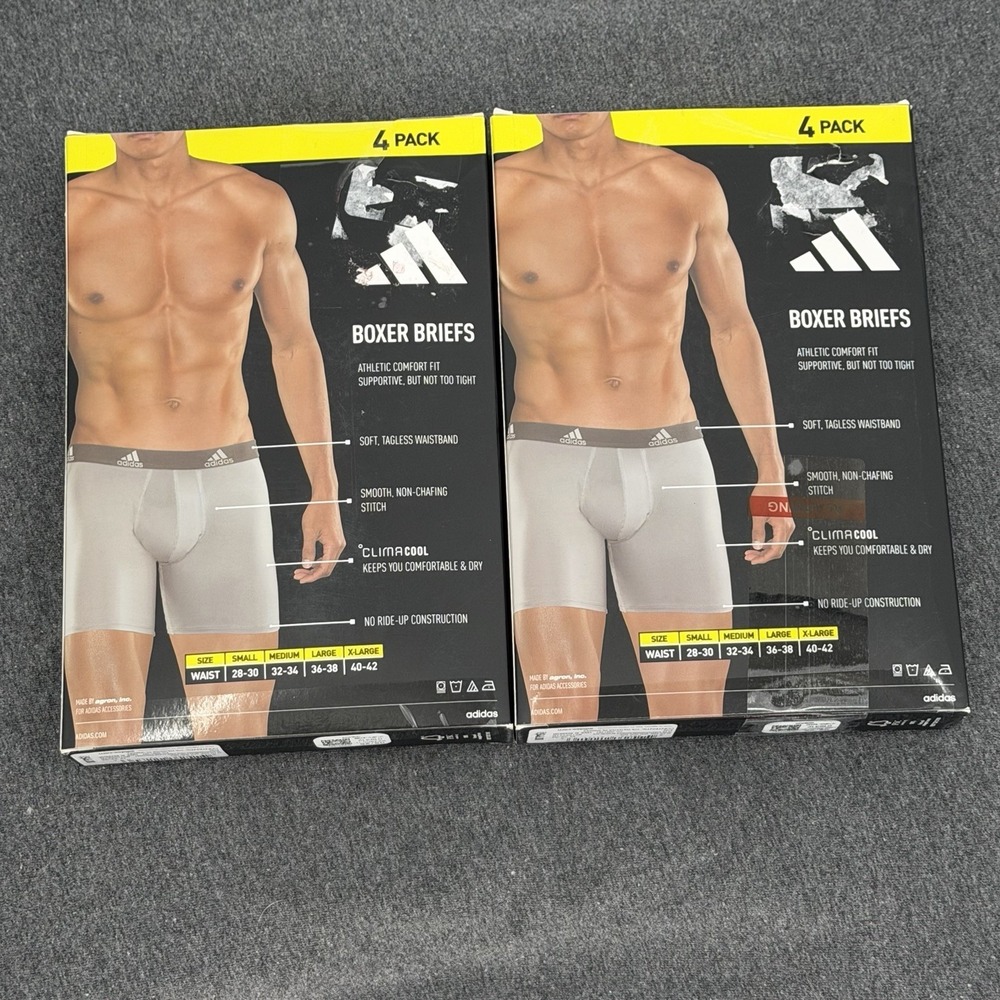 Adidas Performance Boxer Briefs-5" Inseam Medium Multicolor (2) 3 Packs New - Picture 2 of 4